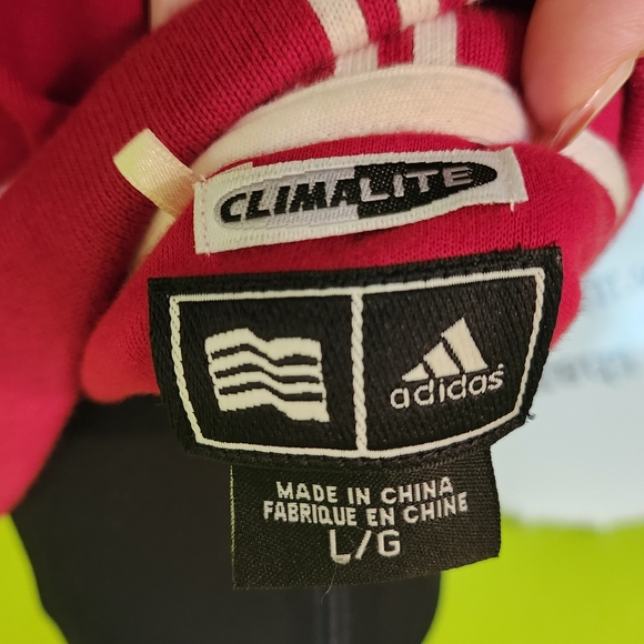 ADIDAS Polo Golf Shirt Mens Large Red Athletic 2000's Y2K New Without Tags - Picture 10 of 11